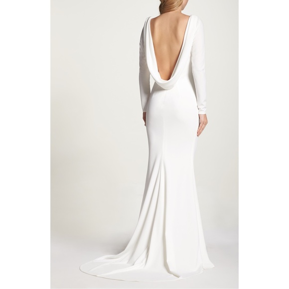 Noel and Jean by Katie May Wasson Draped Back Gown - Picture 2 of 12